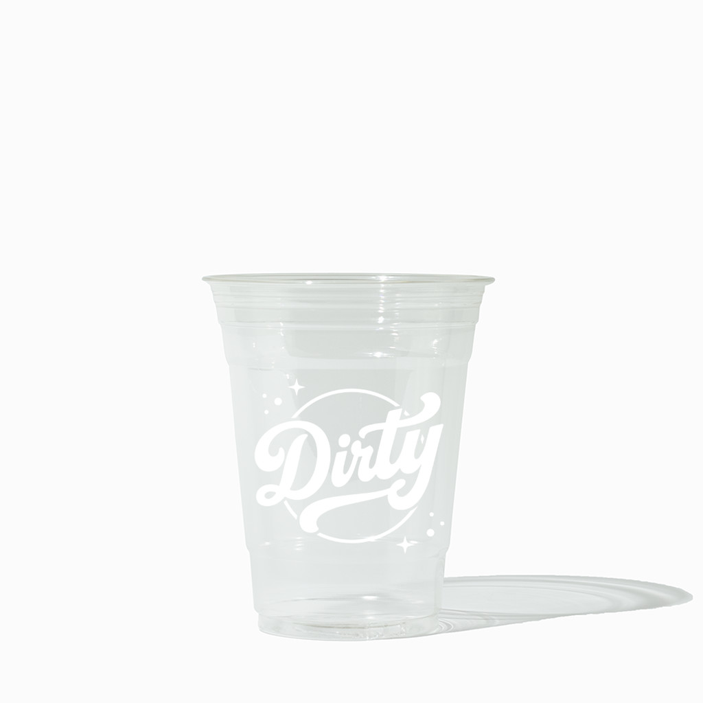 DIRTY 16 oz Clear PET Plastic Soda Cups - 1000/Case