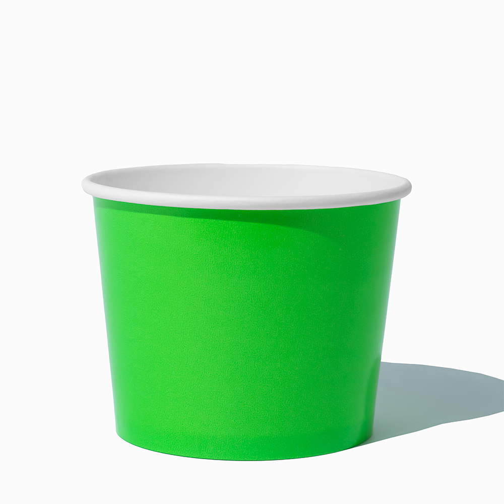 12 oz Green double-poly heavy-duty paper soup bowl for restaurants