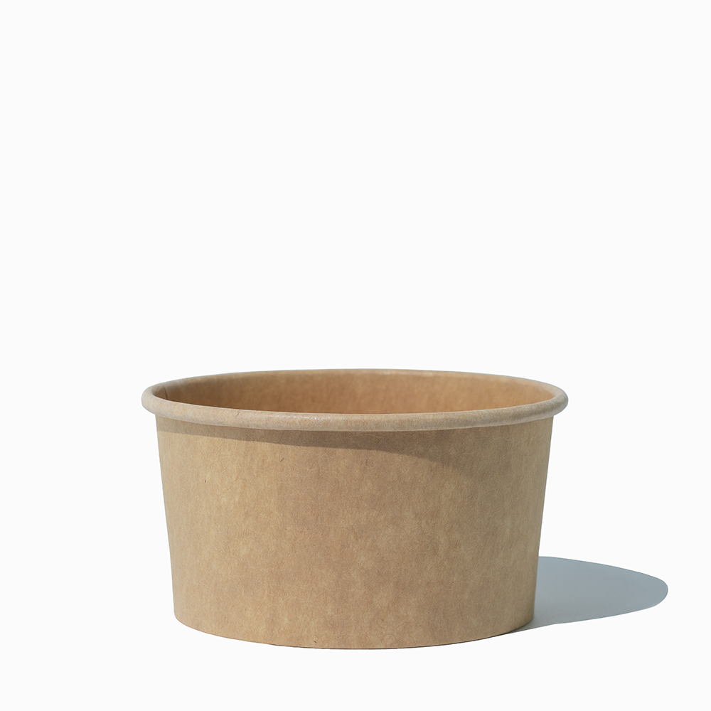 6 oz Kraft paper ice cream bowls for frozen yogurt and sundaes