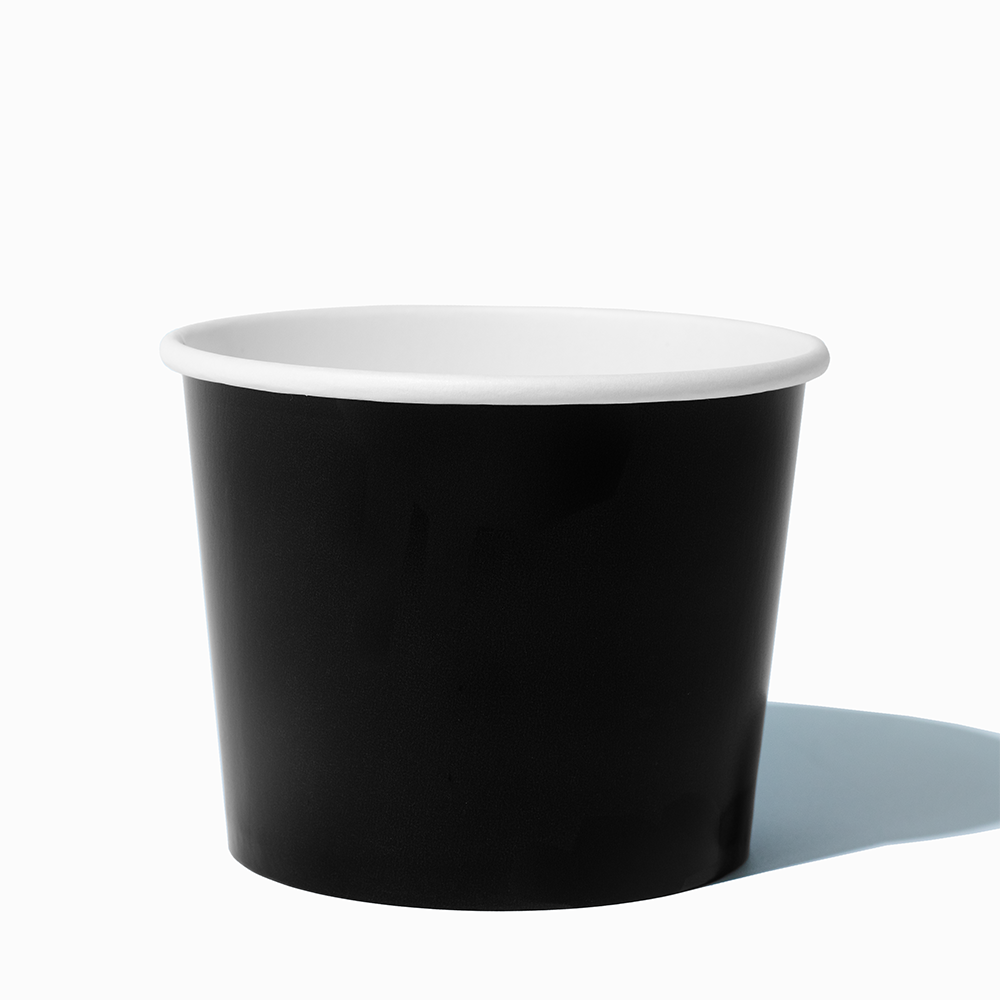 12 oz Black double-poly heavy-duty paper soup bowl for restaurants