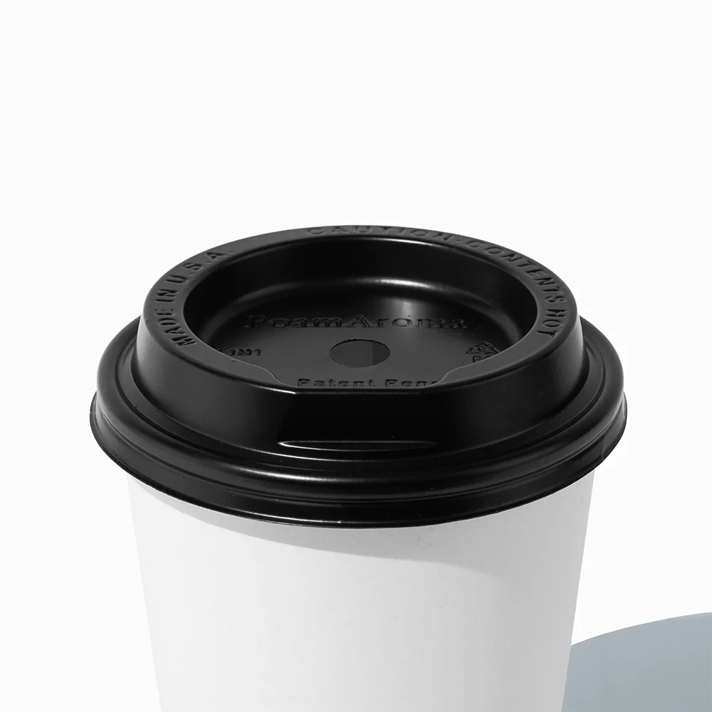 FoamAroma 90mm Hot Cup Lids - 1000/Case