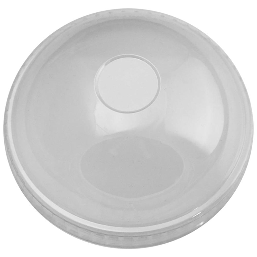 16 oz clear dome lid, top view