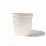 White Plastic Ice Cream Tubs - 10 Count