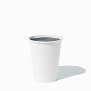 UNIQ 12 oz single-wall white hot paper coffee cup for standard wholesale takeout service and cafes.