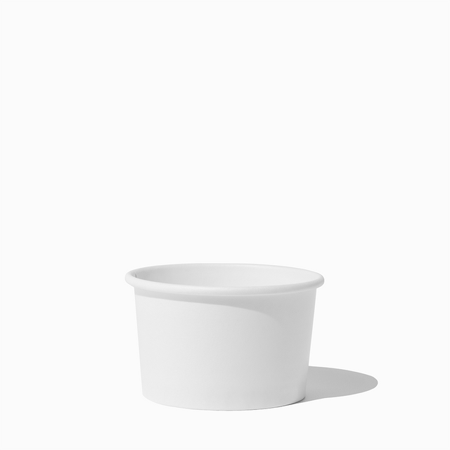 3 oz White double poly paper cup for ice cream samples and food tasting.