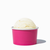 5 oz Pink paper food container filled with a scoop of ice cream