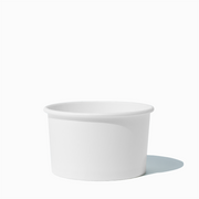 5 oz White disposable paper food container for frozen yogurt and cold treats