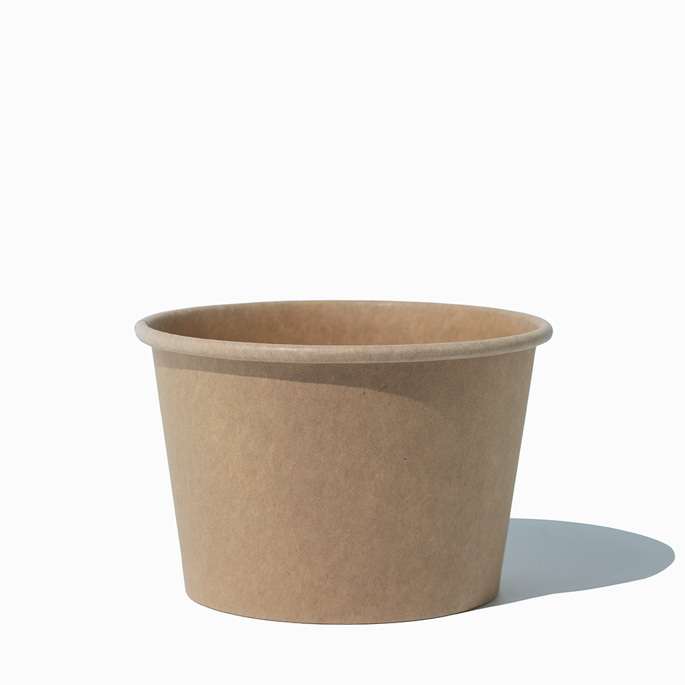 8 oz Kraft bulk paper ice cream containers for shops and cafes