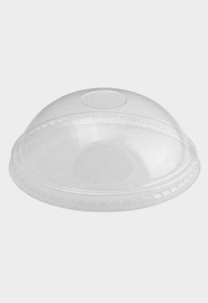 UNIQ 12 oz clear dome lid on a gray background