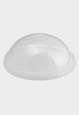 UNIQ 12 oz clear dome lid on a gray background